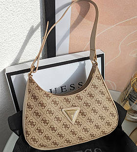 Сумочка Guess хобо бежевий