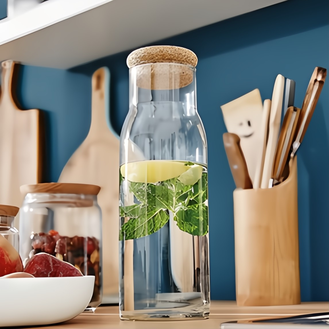 Скляна пляшка для напоїв із пробковою кришкою 1 л Luminarc Funambule