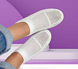 Мокасини жіночі сліпони літні сітка білі, фото 3
