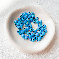 Бубончики металеві 5 мм Бірюзові 5 шт