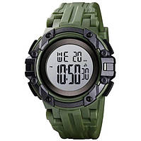 Спортивные мужские часы Skmei 1545AG Army Green водостойкие наручные кварцевые противоударные