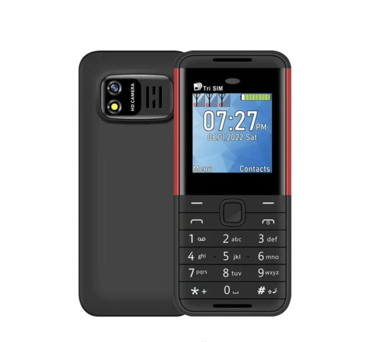 Мініатюрний кнопковий телефон AIEK BM5310 3SIM (Чорно-червоний): Неймовірно маленький, неймовірно зручний!