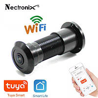 Wifi видеоглазок c датчиком движения, подсветкой и записью Nectronix DW-305W, черный, Tuya Smart App e11p10