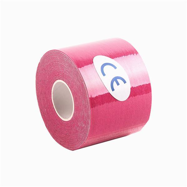 Кінезіо Тейп 5 см х 5 м Кінезіологічний спортивний тейп стрічки Kinesiology Tape, рожевий