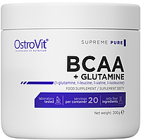 Всаа Глютамин OstroVit 100% BCAA + Glutamine 200 г без вкуса