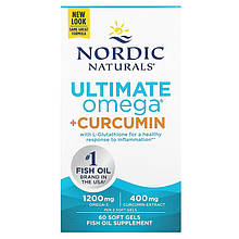 Рибовий жир з куркуміном Nordic Naturals "Omega Curcumin" 1200 мг + 400 мг (60 гелевих капсул)