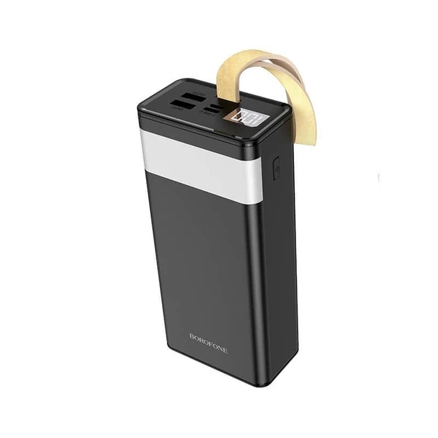 УМБ портативний зарядний Power Bank BOROFONE Coolmy BJ18A 30000mAh з ліхтарем, 2USB/Type-C, 5V/2A | Чорний