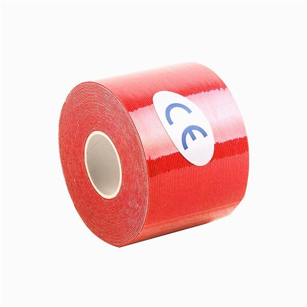 Кінезіо Тейп 5 см х 5 м Кінезіологічний спортивний тейп стрічки Kinesiology Tape, червоний