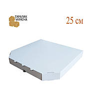 Коробка для пиццы 250х250х37 мм 25 см белая