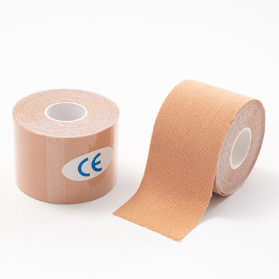 Кінезіо Тейп 5 см х 5 м Кінезіологічний спортивний тейп стрічки Kinesiology Tape, бежевий