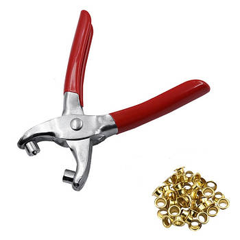 Установник люверсів Ø 4 мм - прогумовані ручки - Ручний заклепочник