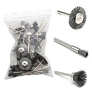 Набір дротяних щіток з нержавіючої сталі - 45 штук - для граверів, дрилів, бормашин, Dremel, фото 7