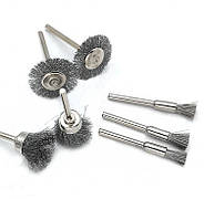 Набір дротяних щіток з нержавіючої сталі - 45 штук - для граверів, дрилів, бормашин, Dremel, фото 9