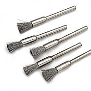 Набір дротяних щіток з нержавіючої сталі - 45 штук - для граверів, дрилів, бормашин, Dremel, фото 10