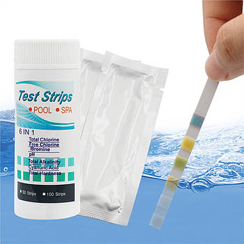 Тест-смужки для визначення якості води - 6 показників - 50 тест-смужок