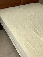 Покрывало на двуспальную кровать качественная Плотная махровая простынь практичная Двуспальная простынь желтое