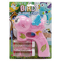 Дитячий генератор мильних бульбашок Пташка 669B (Pink зі світлом і AmmuNation