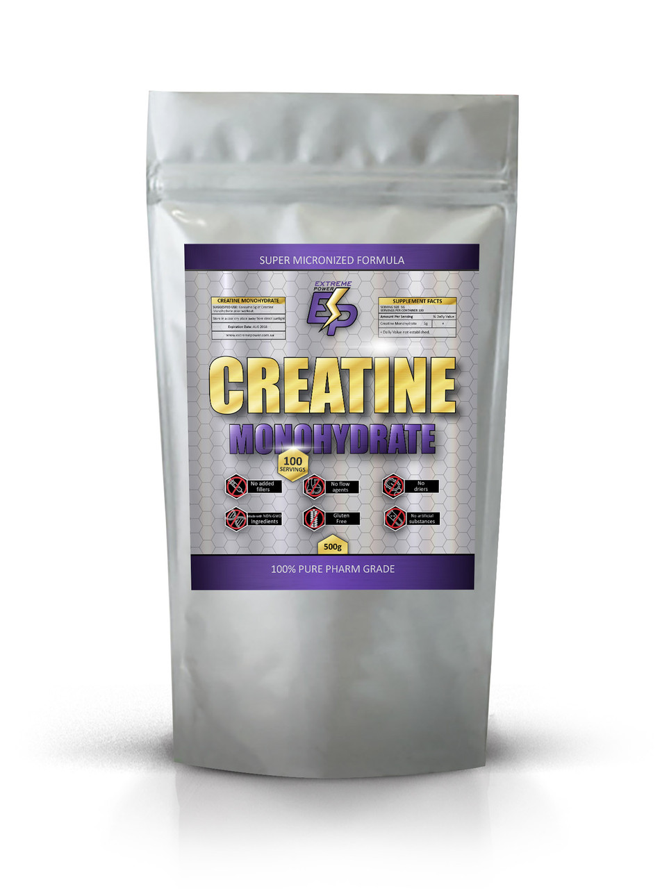 Креатин моногидрат Powder Extreme Power  1 кг Без Смаку
