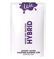 Преміум лубрикант на водно-силіконовій основі Wet Hybrid, 3 мл.