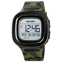 Мужские часы водостойкие с подсветкой Skmei 1580CMGN Army Green Camouflage, наручные часы противоударные