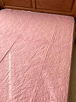 Простынь Покрывало махра 100 хлопок Люкс Простынь махра эстетичное Махровое покрывало на кровать мягкое розовое