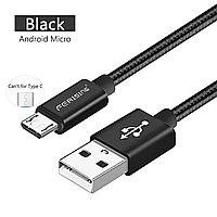 Кабель micro usb в качественной оплётке 2.4 А 2 метра