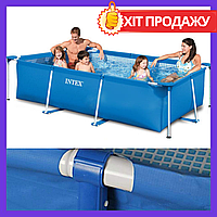 Каркасный бассейн Intex прямоугольный 220-150-60см объем 1662л синий