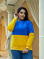 Женский теплый желто-голубой свитшот UKRAINE 385888