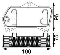 Масляный радиатор VW GOLF (1K1) / VW CC B7 (358) / SEAT LEON (1P1) 1998-2022 г.