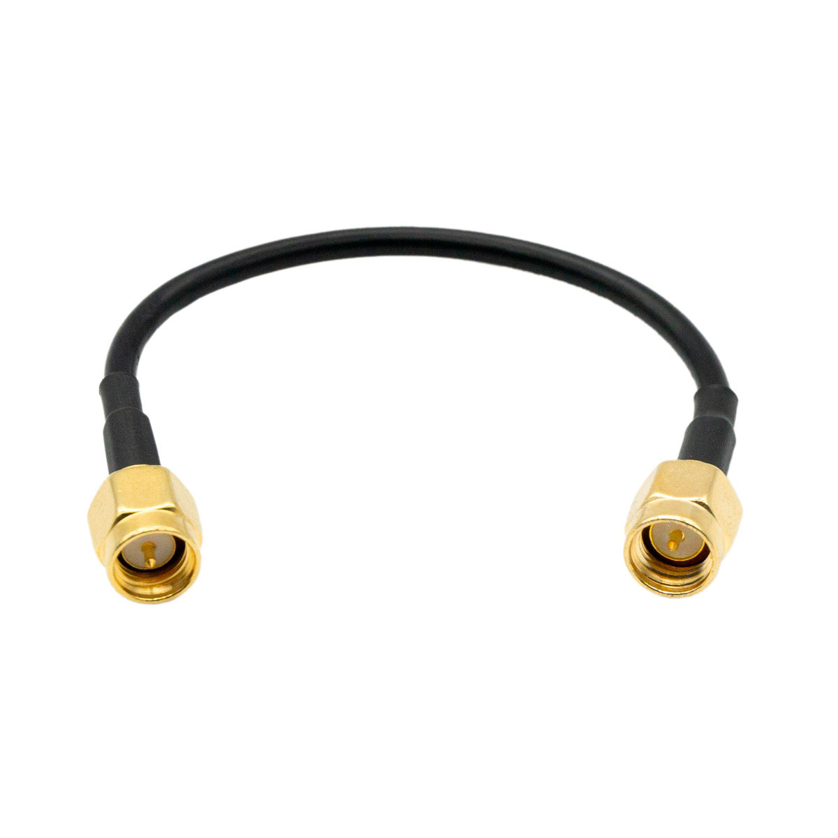 Перехідник антенний SMA Male 10 см пігтейл перемичка для FPV та радіообладнання, коаксіальний кабель RG174, фото 1