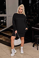 Женское нарядное платье с кружевом цвет черный р.50/52 380574