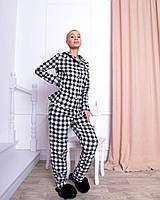 Женская пижама байка Liza черно белого цвета р.L 379478