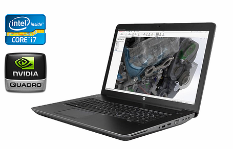 Ноутбук HP zBook 17 G4/ 17.3" (1920x1080)/ Core i7-7700HQ/ 32 GB RAM/ 512 GB SSD/ Quadro P3000 6GB, фото 1