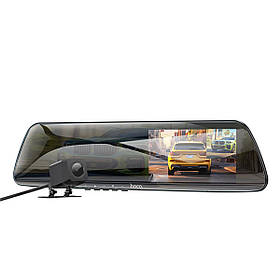 Відеореєстратор HOCO DV4 4.5-inch rearview mirror driving recorder(dual-channel) Black
