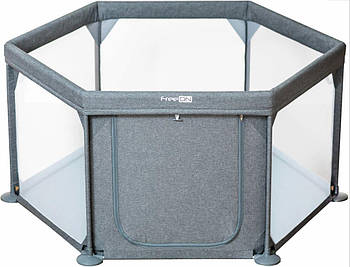 Манеж дитячий ігровий (складний, сумка для зберігання) FreeON HEXAGON Grey 44459 Сірий