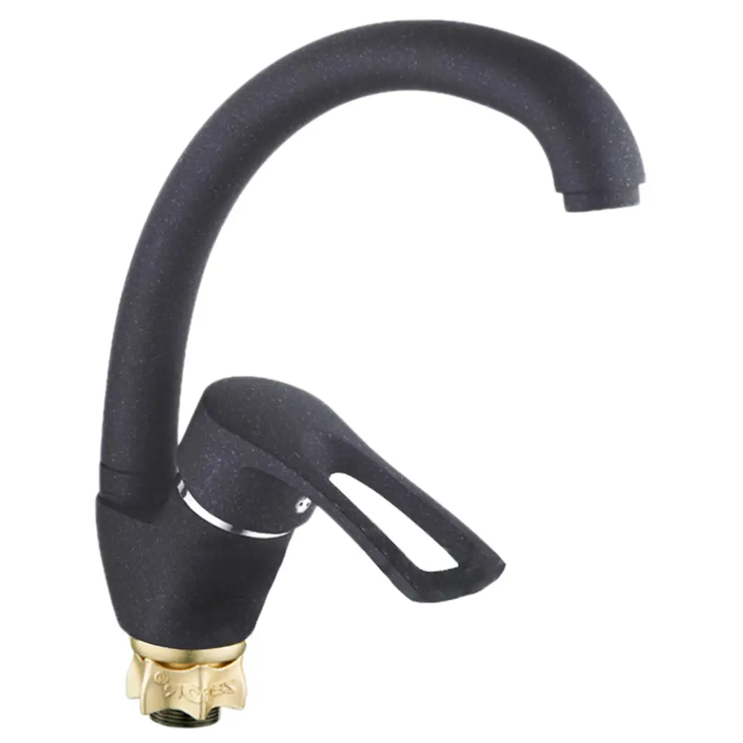 Змішувач для кухні WEZER YUB4-181-BLACK, чорний, фото 1