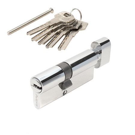 Циліндр Avers ZM-80-C-CR хром ключ-вороток, фото 1