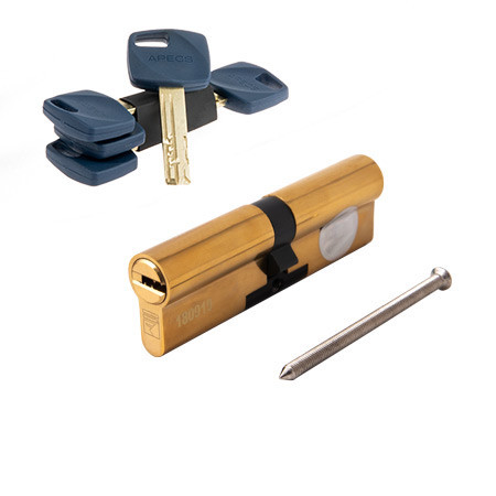 Циліндр APECS XR-60-G золото ключ-ключ, фото 1