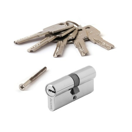 Циліндр Avers ZM-90(40/50)-CR хром ключ-ключ, фото 1