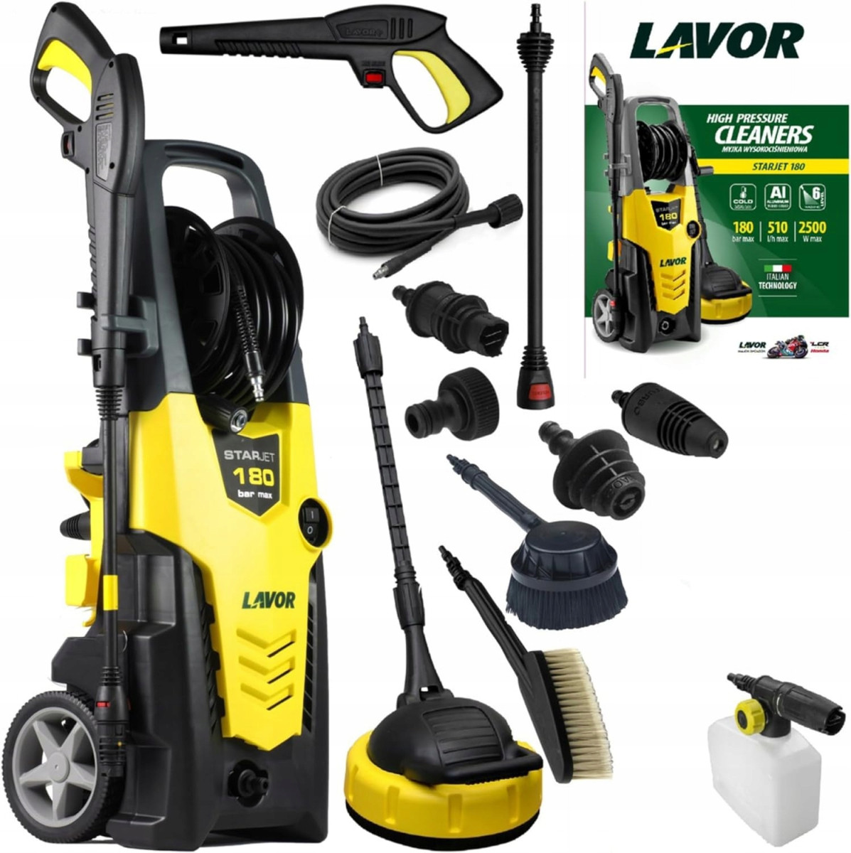 Мийка високого тиску Lavor StarJet 180 бар 2500 Вт Автомийка керхер Італія