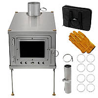 Буржуйка. Портативна піч з титану Soomloom / ultralight titanium stove