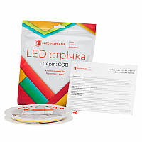 LED-стрічка 9 Вт 24 В COB 252 діодів 100 Лм/Вт теплий білий 2800К (серія COB), гарантія 3 роки