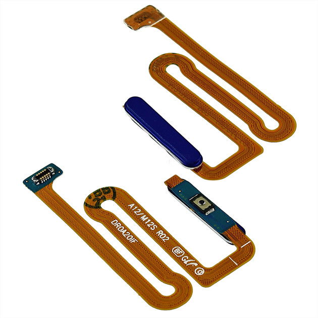 Шлейф Samsung A217F Galaxy A21s зі сканером відбитків пальців blue
