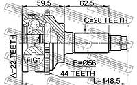 ШРУС KIA SHUMA (FB) / MAZDA 626 (GF) / KIA CERATO (FB) / MAZDA XEDOS 6 (CA) 1992-2011 г.