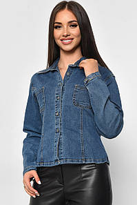Сорочка жіноча джинсова синього кольору р.2XL 175160P