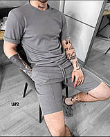 Костюм летний мужской (шорты/футболка),рубчик Турция (44-46), (48-50), (52-54) (4) "Adel" sin826-727
