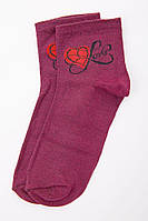 Жіночі шкарпетки середньої довжини бордовий 167R777 Ager 36-40 KC, код: 8387945