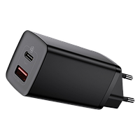 Сетевое зарядное устройство Baseus GaN2 Lite 2 порта, USB + Type-C 65W Черный (CCGAN2L-B01)