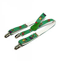 Детские подтяжки Gofin suspenders с черепашками Зеленые (PBD-15014) GG, код: 1388530