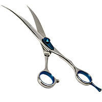 Изогнутые ножницы для стрижки собак Davis Extreme Edge BLUE Curved 85 216 см Хром (2100052357 GG, код: 7937051